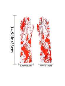 1/2 Chiếc Găng Tay Dài Kinh Dị Đẫm Máu Trang Trí Tiệc Halloween, Phụ Kiện Hóa Trang, Tất Trang Trí Tiệc Halloween Phù Thủy, Một Kích Thước Phù Hợp Với Hầu Hết - Nhiều màu - Xem 8