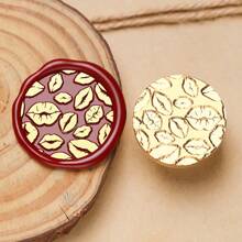 1 Pc, Cute Texture Series Wax Stamp Head, Removable Wax Stamp Head For Footprints/Grids/Leaves, Suitable For Envelope Letter/Invitation Letter/Party/DIY Craft Stamp Decoration/Gift Decoration/Various Holiday Gifts,For School Supplies,Back To School