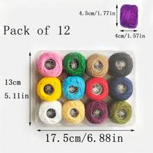 16pcs/12pcs Per Box - Solid Color & Bi-Color Pack, Size 8 Embroidery Floss, Sewing Thread, Handmade DIY Cross Stitch Embroidery Thread, Rayon Cross Stitch Thread, Random Color For DIY Embroidery