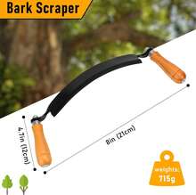 8IN Draw Knife – Heavy Duty Curved & Straight Blade,Durable Bark Peeling Tool For Hardwood/Softwood,Trusted By Woodworkers,7986316 - 青檸色 - 查看 2