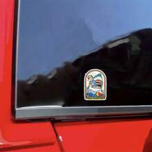 3 英寸“保持积极！”贴纸 - 复古 - 异想天开的插图乙烯基贴纸，带有鲨鱼和潜水员，适用于笔记本电脑、水瓶、沙滩装备、夏季空间和积极区域 | 非常适合乐观主义者、沙滩爱好者、复古美学爱好者和幽默爱好者 | 非常适合增添俏皮氛围、传播积极性和怀旧装饰 | 有趣的贴纸，用于表达乐观和轻松的冒险，适用于学校用品，返校