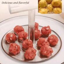 1pc Stainless Steel Meatball Maker Tool, Easy DIY Meatballs, Fish Balls, Cookies, Ice Cream, Ideal For Home And Restaurant Kitchen, Durable Kitchen Utensils, Meatball Maker