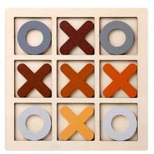 1pc 2025 New Arrival Wooden Tic Tac Toe Game, Party Interactive Noughts And Crosses 9-Grid Board Game, Birthday/Easter/Wedding Gift, Toys, Party Interactive Game - Multicolor - View 16