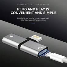 1个Lightning二合一耳机插孔适配器，支持快速充电和音频分离，无延迟，兼容 14/13/12/11/XS/8/7/6系列 - 彩色 - 查看 3