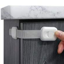 1/5/10 Piece Cabinet Lock, Baby-Proof Drawer Lock, Finger Pinching Prevention, Buckle Design - Multicolor - View 4