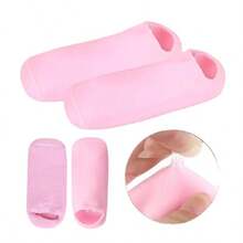 2件/4件棉纱硅胶袜/手套，手足保湿保湿套，男女通用防裂脚跟保护，防滑脚膜，可重复使用 - 彩色 - 查看 8