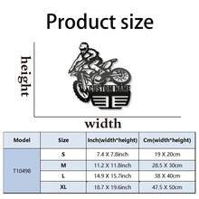 1 Pieza de Arte de Pared de Metal con Nombre Personalizado de Motocross, Logo Personalizado de Niño Piloto de Motocross, Decoración del Hogar de Motocicleta - Para Habitación de Niños - Metal - Regalo Personalizado para Amantes de las Motocicletas, Impresión Gráfica - Negro - Ver 11