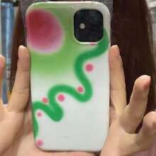Funda de teléfono de silicona con fragancia de manzana Matcha de primavera para Apple 16, 15Pro, 14, 13 Mate, 12 Suave, 11 Femenina