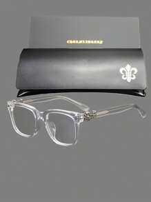 CHARMLIBRARY 2025 New Rectangular Plastic Eyeglass Frames, Classic & Fashionable Optical Business Computer Myopia Glasses Frames, Square Lightweight & Comfortable For Men & Women, Suitable For Hiking, Driving, Running, Travel
