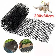 2M Cat Scat Spike Garden Anti-Cat Dog Pest Deterrent Repellent Animal Scarer Mat - Black - View 1