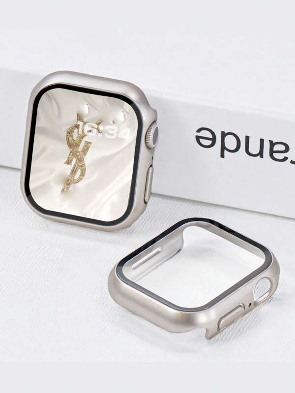 1 Pc Watch Protective Case Compatible With Apple Watch Ultra 3/2/1/SE, Series 10/9/8/7/6/5/4/3/2/1, PC Hard Material With Tempered Glass Screen Protector, Full Protection Against Scratches, Collisions, Dust, For Outdoor Sports, Yoga, Fitness, Gatherings, Caring For Apple Watch 38mm, 40mm, 41mm, 42mm, 44mm, 45mm, 46mm, 49mm, Protective Cover, Starry Color, Latest Fashion Bestseller