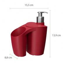 Detergent Holder Soap Holder Soap Dispenser Liquid Soap Sponge Holder With Pump Valve Multipurpose Kitchen Bathroom Astra - 紫紅色 - 查看 3