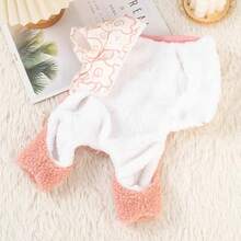 1 szt. Ciepły, wyściełany płaszcz w kształcie misia, miękki, wygodny i oddychający materiał, odpowiedni dla małych psów i kotów