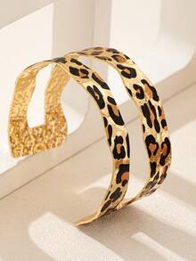 1 pieza Pulsera brazalete con textura hueca de estilo europeo retro clásico - Multicolor - Ver 4