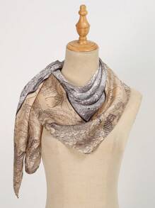 1 pièce Écharpe carrée élégante imprimée mode 90 cm pour femme, idéale pour les sorties décontractées et à la mode en ville, comme foulard, bandeau, châle coupe-vent et protection solaire, idéale pour accessoiriser votre style.