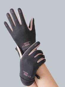 1双女士防风保暖运动手套，适合骑行、徒步旅行、户外活动、秋冬季 - A - 查看 10