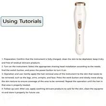 充电式女士剃毛器脱毛器女士剃须刀无绳面部脱毛机比基尼修剪器腿部电动剃须刀