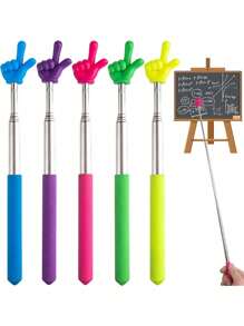 1pc Retractable Pointer For Classroom Telescopic Teachers Pointer Extendable Hand Pointer Finger Pointer Stick Mini Retractable Classroom Pointer For School Kindergarten, White/Blue/Pink, Perfect For Christmas Gifts