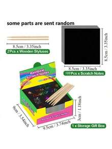 刮纸工艺品礼物：2 包散装彩虹魔法纸、生日/复活节/圣诞节礼物、艺术和工艺品项目套件