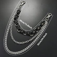 Punk Style Multi-Layer Spiky Jeans Chain For Men & Women, Fashion Hip Hop Waist Chain Belt Street Dance Pants Accessories Gothic Rock Jewelry - Multicolor - View 5