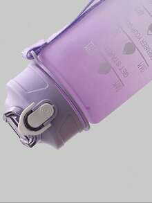 1 pieza Botella de agua de plástico de gran capacidad de 280ml/750ml/2000ml, con color degradado, acabado mate, botella de agua deportiva portátil - Multicolor - Ver 6