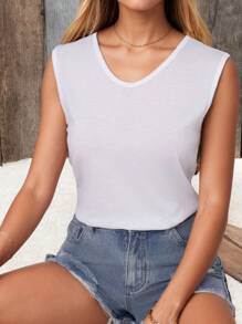 3 pièces T-shirt de sport multicolore sans manches pour femme, T-shirt de cyclisme, de jogging, de randonnée mode ample et doux, T-shirt à col en V confortable et manches courtes pour femme, hauts casual pour femme, printemps-été, convient pour le sport de rue casual, très confortable t-shirt pour femme