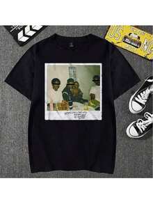 Camiseta Básica Masculina Kendrick Unissex Tecido 100% Algodão Moda Streetwear Moda Maligu - Preto - Visão 1