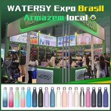 WATERSY 500ML Stainless Steel Thermal Water Bottle For Sports Keeps Water Cold For 24 Hours And Hot For 12 Hours  For Travel - 淺藍色和藍色 - 查看 2