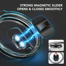 20 Oz Tumbler Lid Replacement Lids Patible For  20 Oz Tumbler 10 24 Oz Mug 10 Oz Lowball And 25 Oz Straw Mug Travel Sof Cup Covers With Magnetic Slider Switch - 黑色 - 查看 4