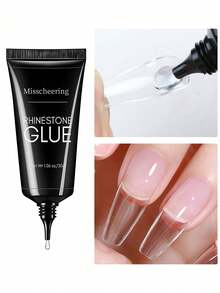 Misscheering 30克超强力假指甲胶水，柔软指甲贴纸凝胶，速干，适合美甲初学者 - 黑色 - 查看 2