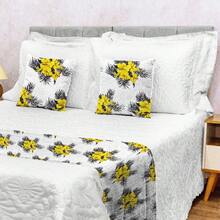 Kit 1 Peseira QUEEN + 2 Capas de Almofadas 40x40cm Piquet - DELICATA - Visão 2