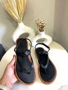 CLOUVER Summer 2025 Vintage Party Women's Sandals - 黑色 - 查看 2