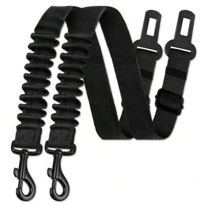 Heavy Duty Dog Car Harness, Retractable Seat Belt With 360° Swivel & Shock Absorber, Crash-Tested Pet Dog Car Seat Car Seat Covers Dog Car Seat Cover Pet Car Seat