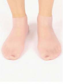 1pair Of Silicone Protective Foot Covers, Soft Breathable Silicone Women's Socks, Reusable Socks To Reduce Foot Pressure, Silicone Protectors To Prevent Dry Feet