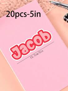 100/50/20/10/1 Pc Customized Name Personalized Stickers - Cartoon Font - Colorful And Variegated Personalized Laptop Stickers, Water Bottle Name Stickers - Suitable For Holiday Gifts, Daily Decorations, Notebook Stickers, Candy Baking Packaging Bag Decorations, School Supplies, Back To School, Multi-Functional, Ornamental, Reusable, Modern, Colorful, Cute, Vintage, Cartoon, Kawaii, Custom, Personalized, Unique, Customized, Workers, Clients, Students, For Business/Work/ Office, For School, Desert Fall Cozy