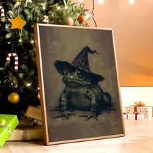 1ps, Tranh tường về chú ếch ma thuật Halloween, Phong cách trang trí tối, Lõi cabin tối, In ấn theo phong cách Gothic đến hồ, Bộ 1, Áp phích vải, Tranh tường vải trang trí làm quà tặng sinh nhật tốt nghiệp cho gia đình, phòng khách, phòng ngủ, nhà bếp và phòng tắm. - Nhiều màu - Xem 4