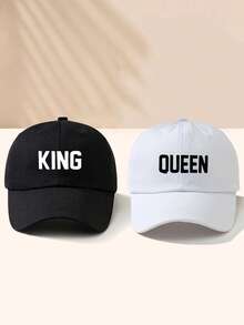 2 件女式印花“妈妈爸爸”可调节棒球帽，户外防晒休闲帽，适合春秋旅行海滩，男女通用青年 Y2K 风格太阳帽