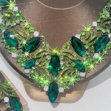 4pcs Women Jewelry Set: Necklace, Earrings, Bracelet, Fashion Rhinestone Elegant Accessory, Suitable For Wedding, Party, Formal Occasions