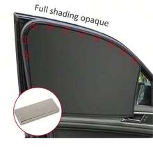 Easypie Selection 磁性汽车遮阳帘 - 适用于汽车和卡车的前窗、后窗和侧窗罩 - 女士防紫外线隐私遮阳帘（黑色）