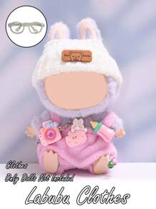 1 Stück Kleidung für (Puppe nicht enthalten), Puppenkleidungs-Set, Mini Kamera Zubehör Anhänger, Taschenverzierung Anhänger/Schlüsselanhänger/Mini Charm, geeignet als Party-, Familien- und Geburtstagsgeschenke. Süßer Hut-Schuhe-Sonnenbrille Anzugsatz, passend für Kleidung & 17cm stehende Puppen, Spaßiges Zubehör für Vatertag, Muttertag, Valentinstag, Erntedankfest, Ostern, Geburtstage, Geschenke an Familie und Freunde, Hochzeiten, Abschlussfeiern.