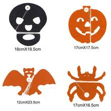 AFYPRTY 3Meters Halloween Hanging Garland Bunting Bat Pumpkin Ghosts Spider Paper Banner Happy Halloween Party Decorations Horror Props - Multicolor - View 10
