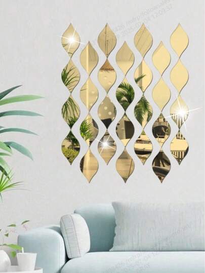 10pcs Reflective Acrylic Water Drop Shaped Mirror Stickers, Self-Designed 3D Art Decals For Living Room, Bathroom, Home Office WallsVinly Decal,For Mirror Wall Wall Decor Room Decor Wall Mirror Mirror For Room Home Decor Bathroom Decor Living Room Decor