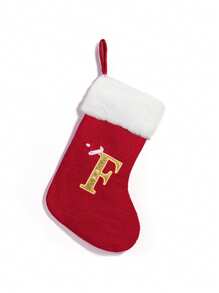 1 件，豪华红色针织圣诞袜，配有超柔软毛绒白色袖口 - 优雅的场景装饰、舒适的房间装饰、节日家居装饰、节日派对装饰和圣诞装饰必备品 - 多色 - 查看 10