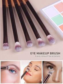 13件套专业化妆刷套装，超柔软刷毛，包含散粉刷/腮红刷/遮瑕刷/眉刷/斜角刷/眼影刷，新手友好型综合化妆工具套装，粉底刷、遮瑕刷、腮红刷、修容刷、腮红刷、古铜粉刷、散粉刷、粉底刷、腮红刷 - 棕色 - 查看 7