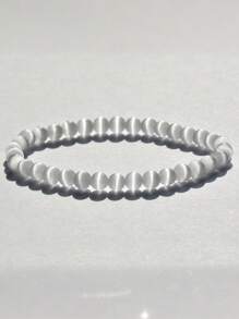 1pc Smooth Cat Eye Stone Beaded Bracelet For Women & Men, Multilayer Stacked Moonstone Bracelet, Suitable Couple Gift