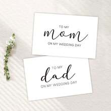 1pc/2pcs Wedding Day Card, To My Mom On My Wedding Day Card, Wedding Day Card To Mum, Card For Mom On My Wedding Day, Wedding Day Must Have
