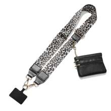 Clip And Go Strap For Phone With Wallet Crossbody Phone Strap, Wristlet Strap Adjustable Cell Phone Lanyard Phone Strap With Zippered Pouch Phone Chain Crossbody, Green