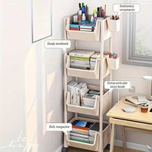 5-Layer Rolling Storage Cart, Mobile Storage Box With Wheels, Bedside Cart, Utility Cart, Book Cart, Rolling Cart, Stroller Storage Box, Storage Cabinet, Kitchen Storage Box, Diaper Cart, Bathroom Storage Box, Bedside Cart