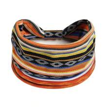 1 件波西米亚扭纹头带，防滑运动瑜伽弹力头带，佩斯利和条纹涤纶时尚头饰，适合所有季节发饰、学校用品、学院、头带