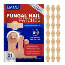 Sterke nagelstrips - 1 verpakking 21 stuks, 2 verpakkingen 42 stuks, 3 verpakkingen 63 stuks - 8 uur nachtelijke nagelverzorging - Schimmelnagelstrips voor de gevoelige huid, eenvoudig aan te brengen
